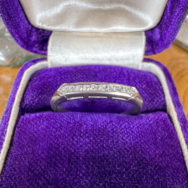 Vintage Channel Set Diamond Band sold by Doyle and Doyle an antique and vintage jewelry boutique