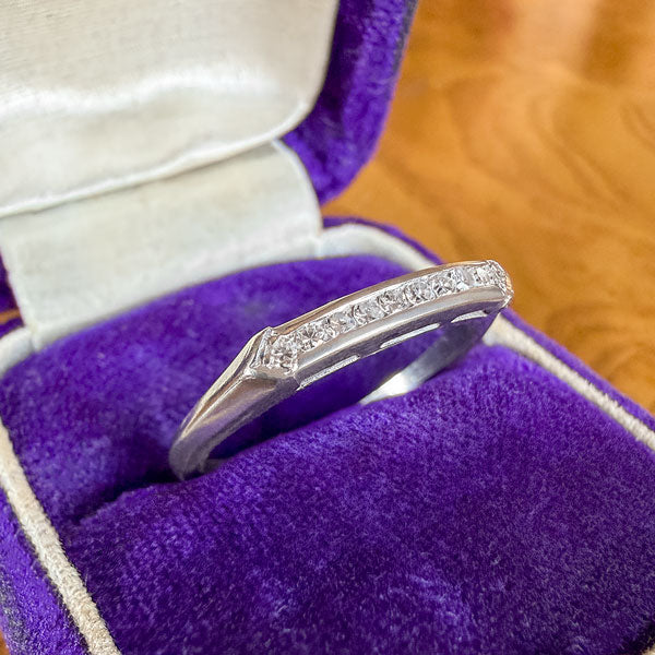 Vintage Channel Set Diamond Band sold by Doyle and Doyle an antique and vintage jewelry boutique