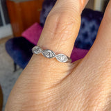 Vintage Diamond Navette Frame Band Ring, sold by Doyle & Doyle antique and vintage jewelry boutique