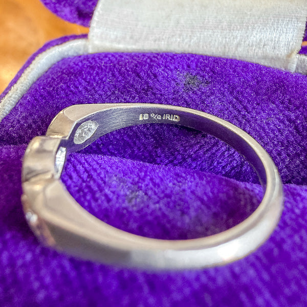 Vintage Diamond Navette Frame Band Ring, sold by Doyle & Doyle antique and vintage jewelry boutique