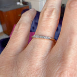 Vintage Diamond Gold Band sold by Doyle and Doyle an antique and vintage jewelry boutique