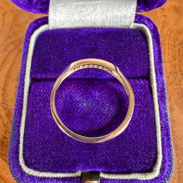 Vintage Diamond Gold Band sold by Doyle and Doyle an antique and vintage jewelry boutique