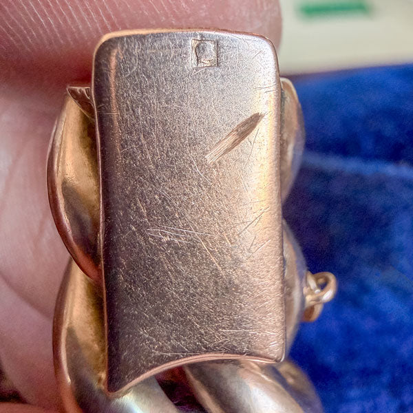 Vintage Rose Gold Curb Link Chain Bracelet sold by Doyle and Doyle an antique and vintage jewelry boutique