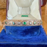 Vintage Emerald & Diamond Bangle Bracelet, from Doyle & Doyle antique and vintage jewelry boutique