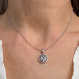 Vintage Hexagonal Diamond Pendant, sold by Doyle & Doyle antique and vintage jewelry boutique