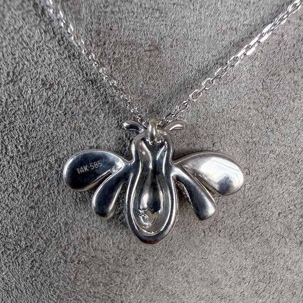 Vintage Diamond Bee Pendant sold by Doyle and Doyle an antique and vintage jewelry boutique