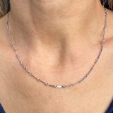 Vintage White Gold Fancy Link Chain Necklace, sold by Doyle & Doyle antique and vintage jewelry boutique