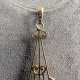 Antique Diamond, Pearl, and Aquamarine Lavalier Necklace, from Doyle & Doyle antique and vintage jewelry boutique 
