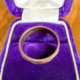 Vintage Faceted Gold Wedding Band Ring sold by Doyle and Doyle an antique and vintage jewelry boutique