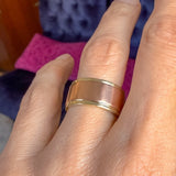 Vintage Wide Two-Toned Gold Band Ring, sold by Doyle & Doyle antique and vintage jewelry boutique