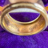 Vintage Wide Two-Toned Gold Band Ring, sold by Doyle & Doyle antique and vintage jewelry boutique