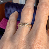 Vintage Patterned Wedding Band sold by Doyle and Doyle an antique and vintage jewelry boutique