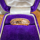 Vintage Patterned Wedding Band sold by Doyle and Doyle an antique and vintage jewelry boutique