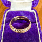 Vintage Patterned Wedding Band sold by Doyle and Doyle an antique and vintage jewelry boutique