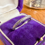 Vintage Orange Blossom Patterned Wedding Band Ring sold by Doyle and Doyle an antique and vintage jewelry boutique