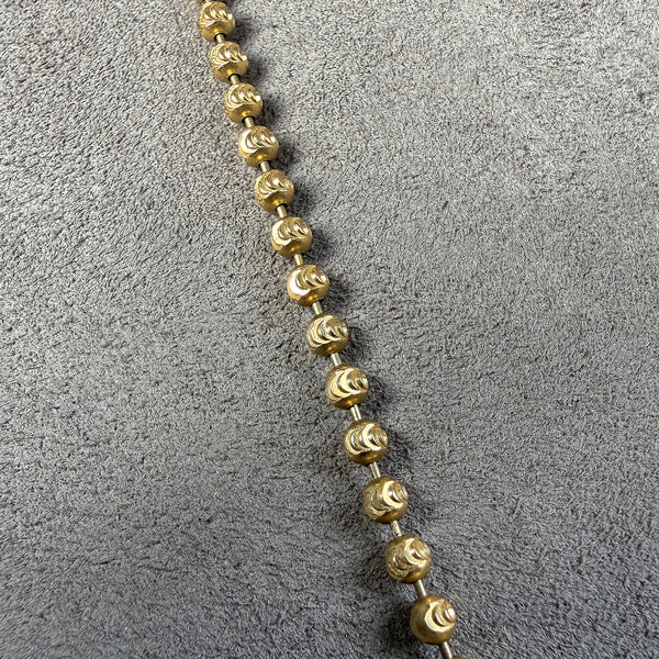 Vintage Embossed Gold Ball Chain, sold by Doyle & Doyle antique and vintage jewelry boutique