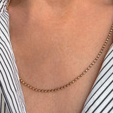 Vintage Embossed Gold Ball Chain, sold by Doyle & Doyle antique and vintage jewelry boutique