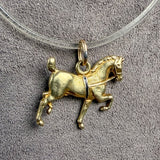 Vintage Gold Horse Pendant/ Charm, sold by Doyle & Doyle antique and vintage jewelry boutique