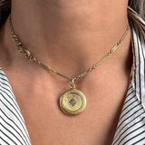 Antique Diamond Locket and Gold Watch Chain, sold by Doyle & Doyle antique and vintage jewelry boutique