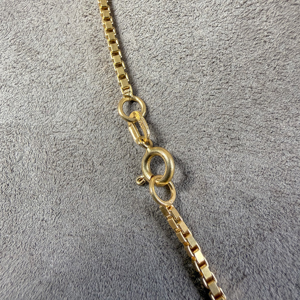 Vintage Box Link Chain Necklace sold by Doyle and Doyle an antique and vintage jewelry boutique