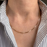 Vintage Box Link Chain Necklace sold by Doyle and Doyle an antique and vintage jewelry boutique