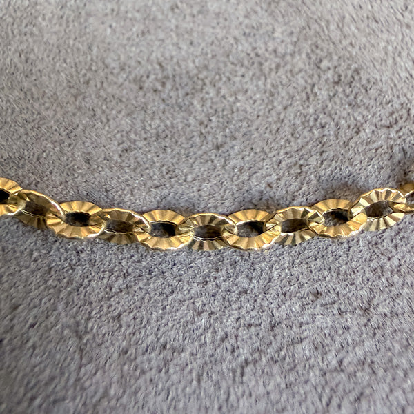 Vintage Fancy Link Chain Necklace sold by Doyle and Doyle an antique and vintage jewelry boutique
