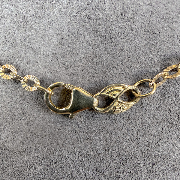 Vintage Fancy Link Chain Necklace sold by Doyle and Doyle an antique and vintage jewelry boutique