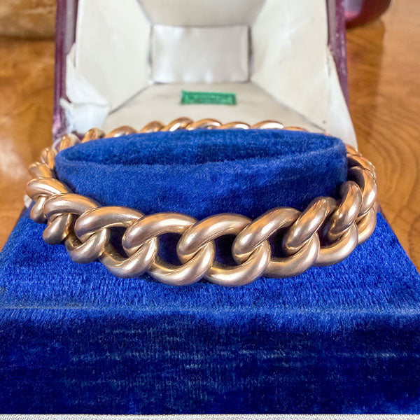 Antique Curb Link Chain Bracelet sold by Doyle and Doyle an antique and vintage jewelry boutique