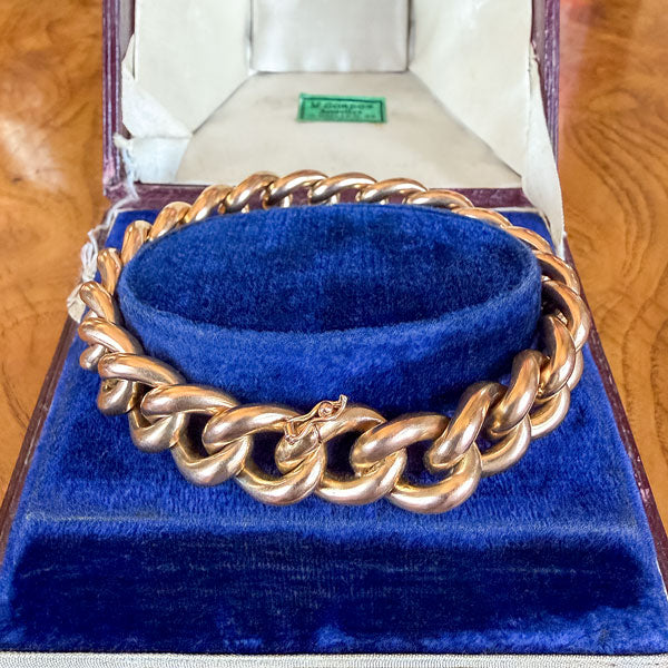 Antique Curb Link Chain Bracelet sold by Doyle and Doyle an antique and vintage jewelry boutique