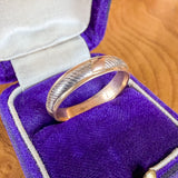 Vintage Yellow & White Gold Wedding Band, sold by Doyle & Doyle antique and vintage jewelry boutique