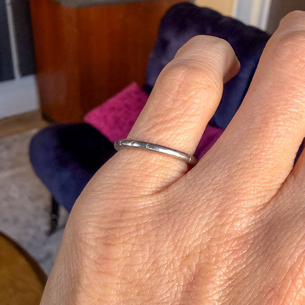 Vintage Orange Blossom Wedding Band Ring sold by Doyle and Doyle an antique and vintage jewelry boutique