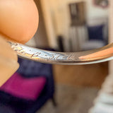 Vintage Orange Blossom Wedding Band Ring, Size 4 1/2