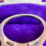Vintage contoured wedding band set with tapered baguette diamonds, sold by Doyle & Doyle antique and vintage jewelry boutique