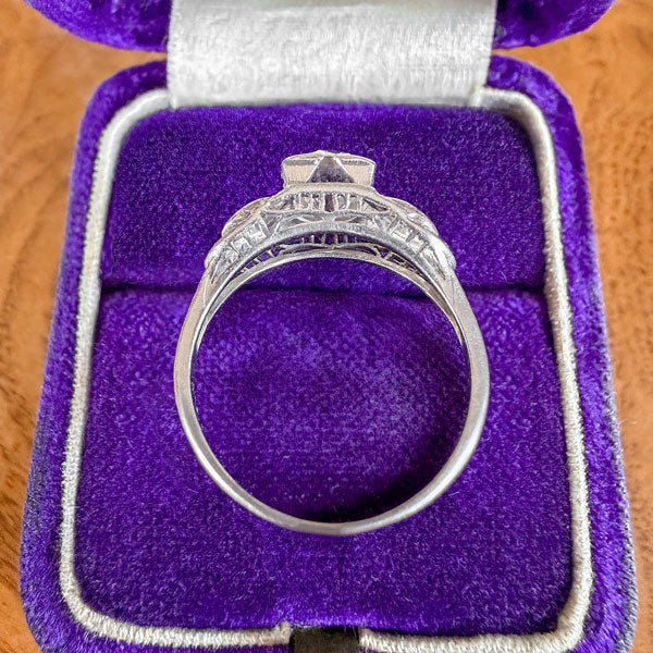 Art Deco Diamond Engagement Ring, RBC 0.90ct. sold by Doyle and Doyle an antique and vintage jewelry boutique