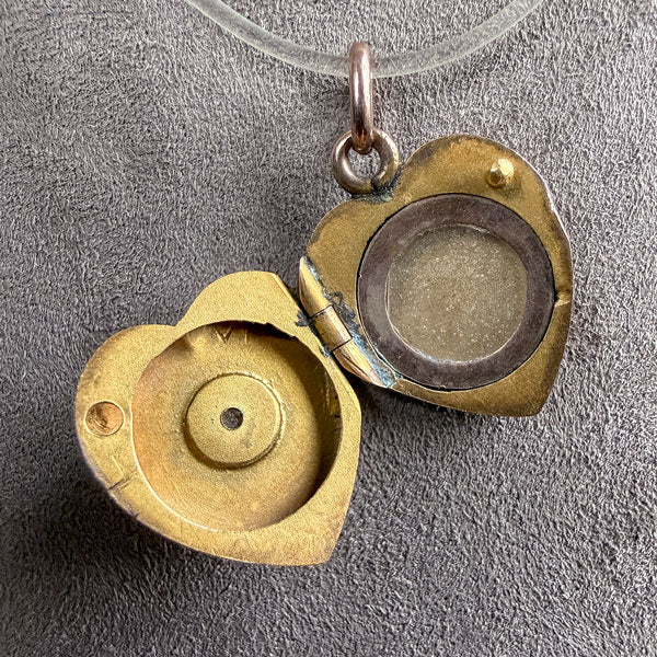 Victorian Diamond Gold Heart Locket, sold by Doyle & Doyle antique and vintage jewelry boutique