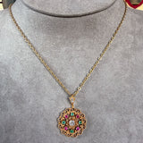 Antique Victorian Diamond, Ruby & Emerald Pendant, from Doyle & Doyle antique and vintage jewelry boutique
