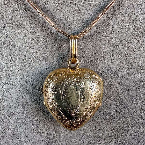 Victorian Diamond, Opal, & Enamel Heart Locket, from Doyle & Doyle antique and vintage jewelry boutique
