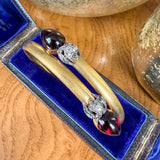 Edwardian Garnet & Rose Cut Diamond Bracelet sold by Doyle and Doyle an antique and vintage jewelry boutique