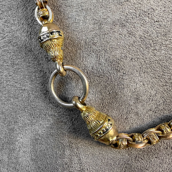 Antique Fancy Link Chain Necklace sold by Doyle and Doyle an antique and vintage jewelry boutique