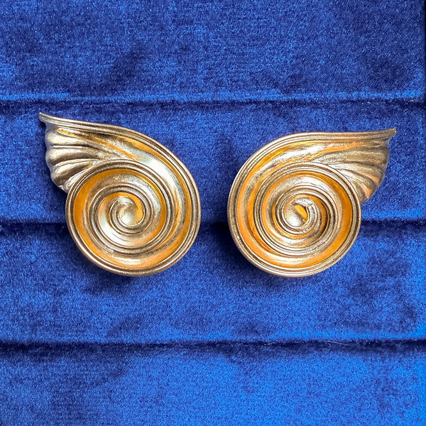 Vintage Lalaounis Greek Sculptural Earrings sold by Doyle and Doyle an antique and vintage jewelry boutique