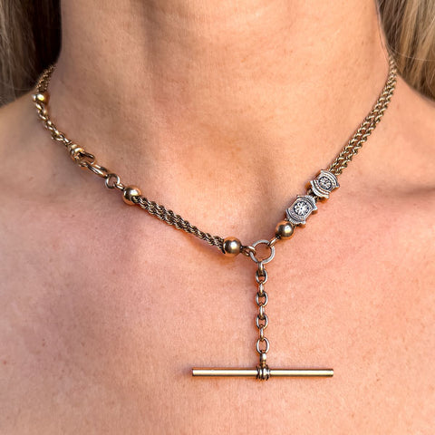 Antique Gold Watch Chain Necklace, from Doyle & Doyle antique and vintage jewelry boutique