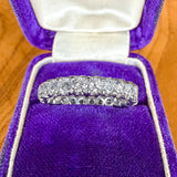 Vintage Diamond Eternity Band: 2.75ctw. Size 9 1/4 sold by Doyle and Doyle an antique and vintage jewelry boutique