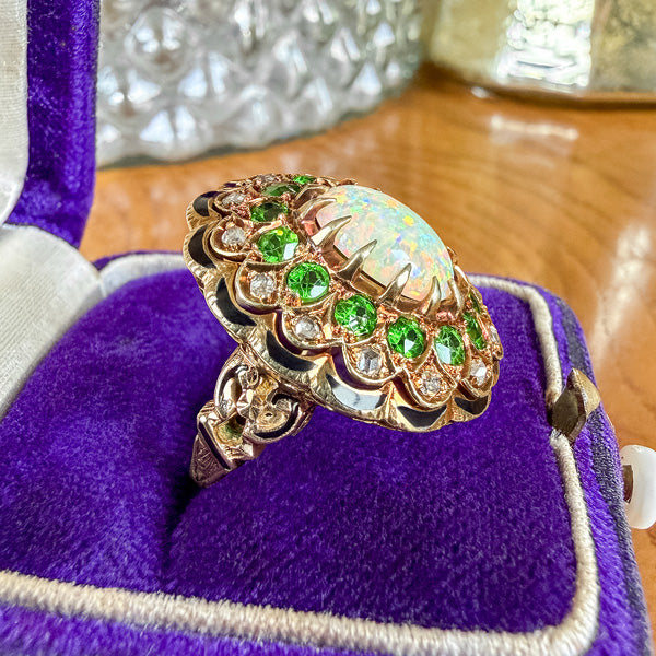 Vintage Victorian Revival Opal Ring, sold by Doyle & Doyle antique and vintage jewelry boutique