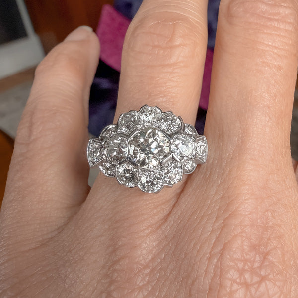 Art Deco Diamond Engagement Ring, Old Euro 1.20ct sold by Doyle and Doyle an antique and vintage jewelry boutique