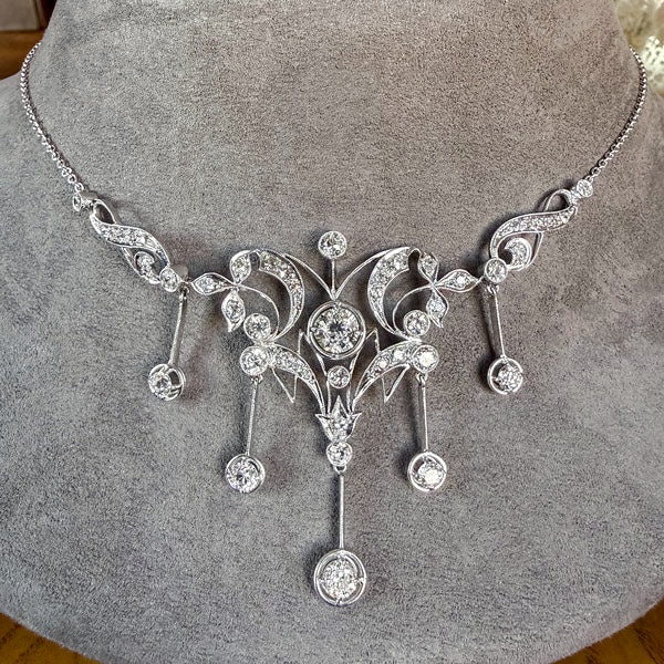 Vintage Diamond Festoon Necklace, from Doyle & Doyle antique and vintage jewelry boutique