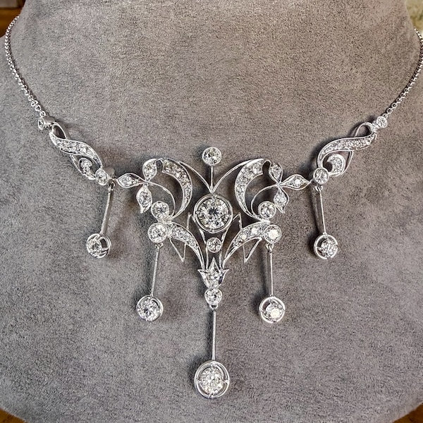 Vintage Diamond Festoon Necklace, from Doyle & Doyle antique and vintage jewelry boutique