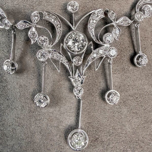 Vintage Diamond Festoon Necklace, from Doyle & Doyle antique and vintage jewelry boutique