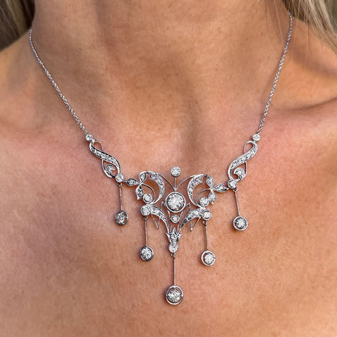 Vintage Diamond Festoon Necklace, from Doyle & Doyle antique and vintage jewelry boutique