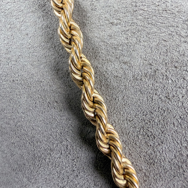 Vintage Rope Chain sold by Doyle and Doyle an antique and vintage jewelry boutique