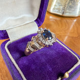 Vintage Sapphire & Diamond Ring sold by Doyle and Doyle an antique and vintage jewelry boutique